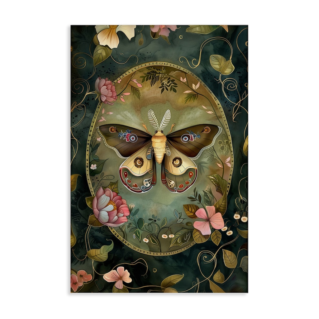 Stupell Ornate Victorian Moth Canvas Wall Art Design By The Dutch Lady