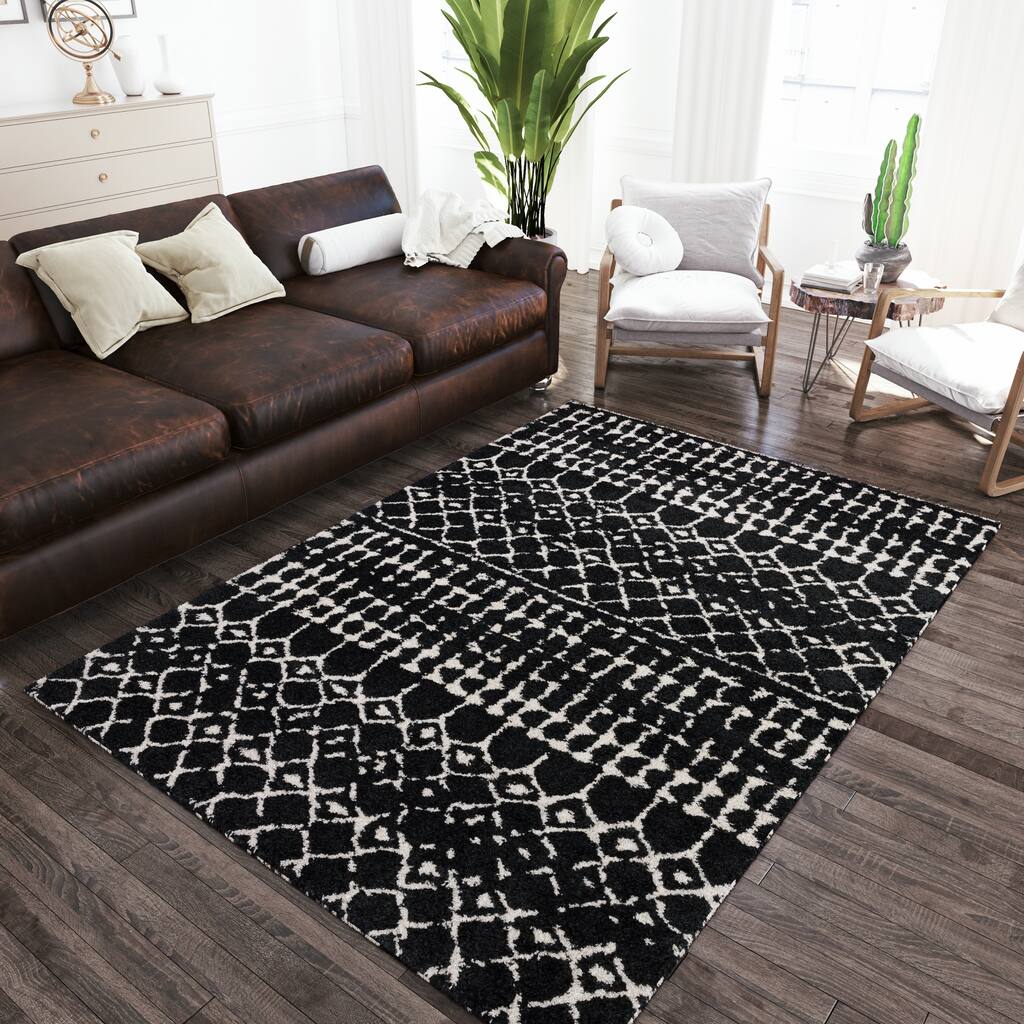 Addison Rugs Lauren Geometric Charcoal 1'6" x 2'5" Accent Rug