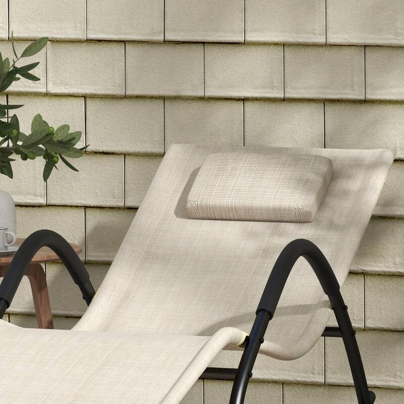 Outsunny Rocking Chair, Zero Gravity Patio Chaise Sun Lounger, Outdoor Rocker, UV Water Resistant