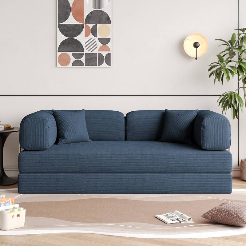 JASIWAY Modern Vintage Convertible Sleeper Sofa Bed