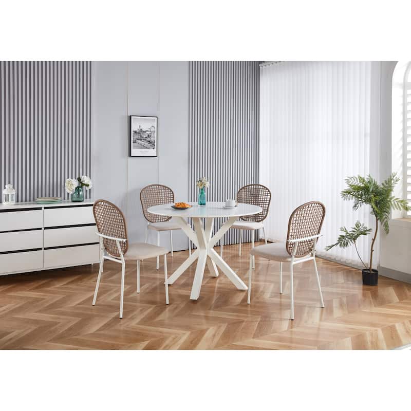 Sennit Chair,Set Of 4,Dining Chair,Coffee Chair,Suitable for Dining Room,Living Room