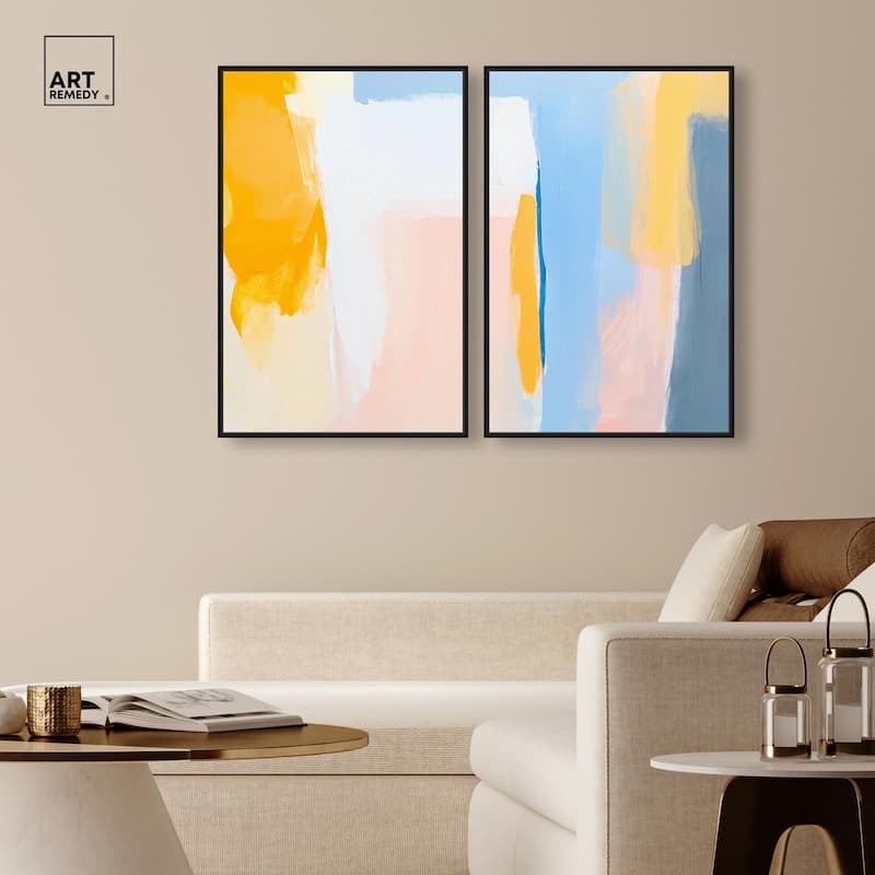 Lightwave Tides Canvas Set of 2 by Art Remedy