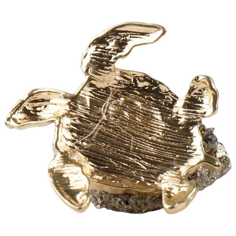 Metal Decorative Object Turtle Figurine Textured Shell - 2" Silver - 2" x 2" x 2"