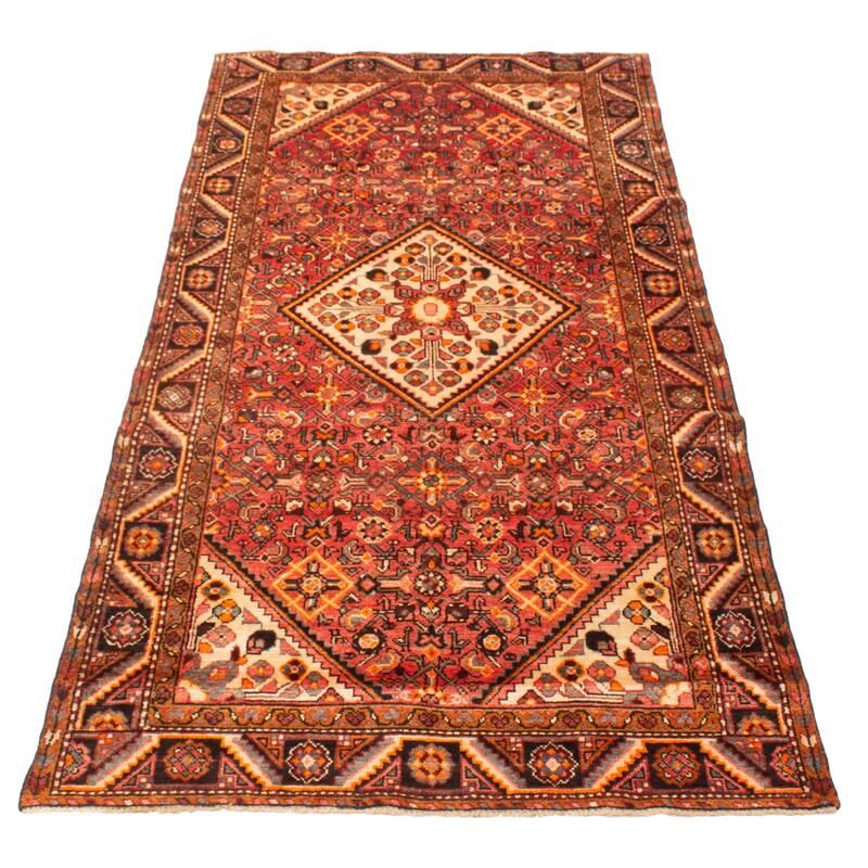 ECARPETGALLERY Hand-knotted Anadol Red Wool Rug - 4'11 x 10'3