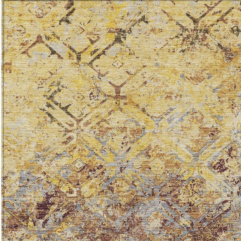 HomeRoots Geometric Transitional Rectangle Outdoor Rug