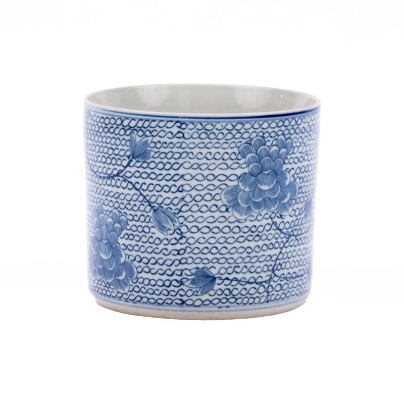 Blue & White Chain Orchid Pot