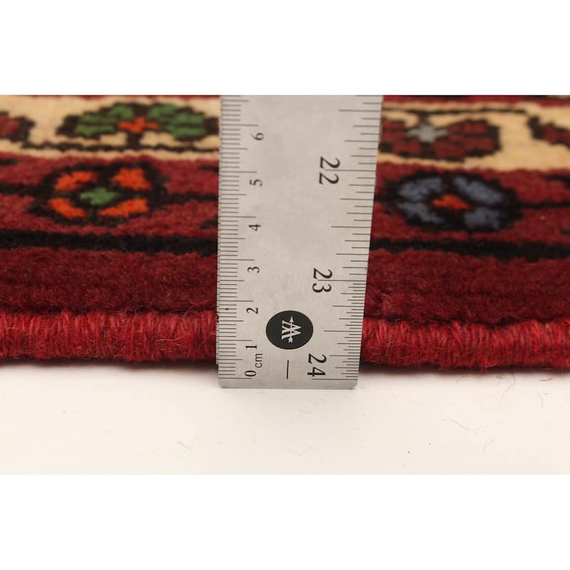 ECARPETGALLERY Hand-knotted Andelz Red Wool Rug - 3'7 x 4'7