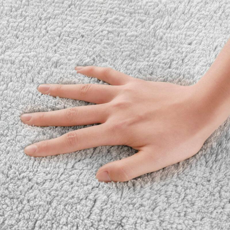 1 PCS 24x36"Tufted 3000 GSM Reversible Bath Rug Grey - 3' x 2'