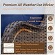 preview thumbnail 28 of 91, Outdoor Patio Furniture Set Brown Wicker Patio Conversation Seating Sets