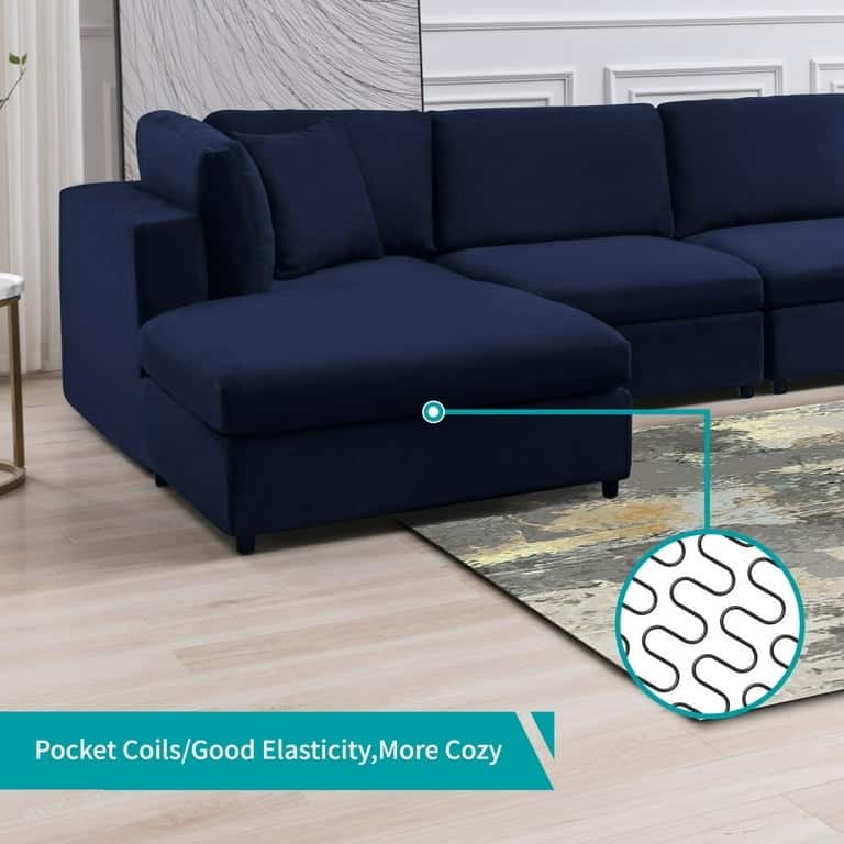 Mixoy Modern Convertible Sectional Sofa,L/U Shaped Corner Sleeper Sofa Couch,Modular Sectional Couches