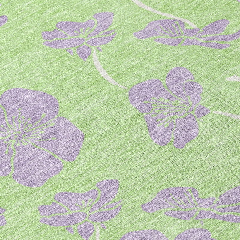 HomeRoots Floral Transitional Rectangle Outdoor Rug