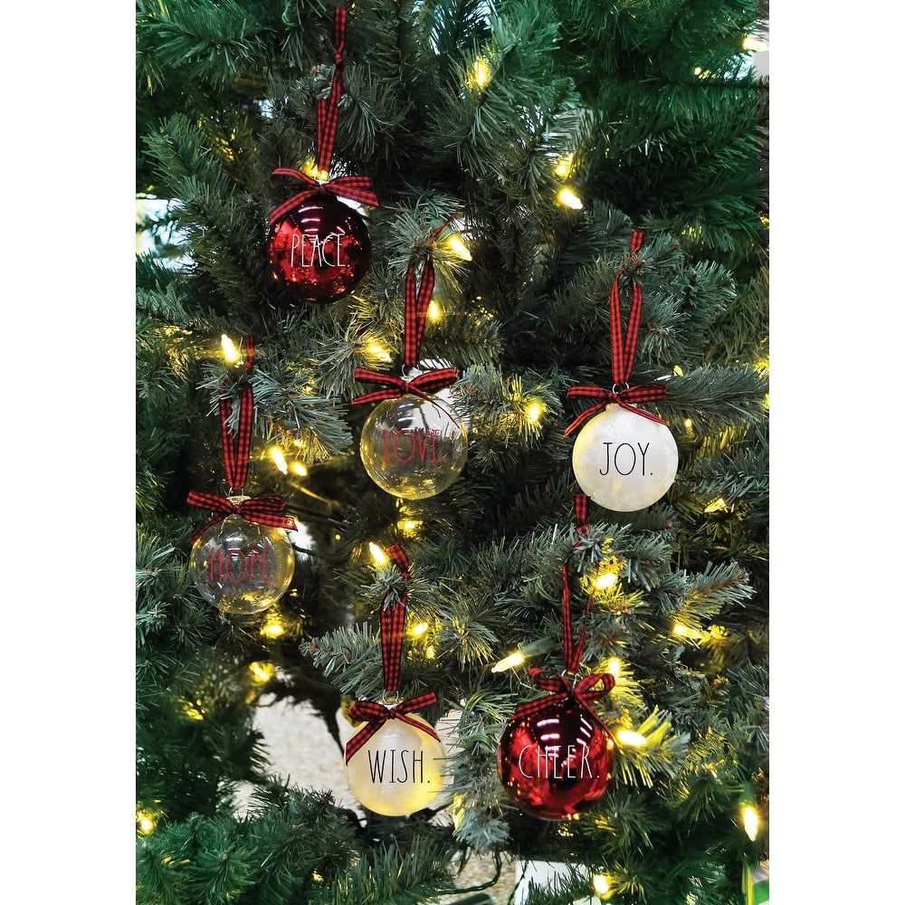 Rae Dunn Set of 6 CHRISTMAS Ornaments