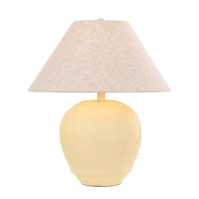 2 Pack Global Ceramic Accent Table Lamp with Linen Shade