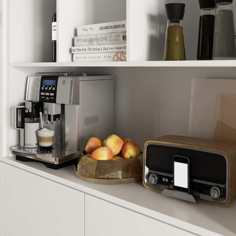 Timechee Combined Bookcase Kitchen Cabinet Display Cabinet Pantry