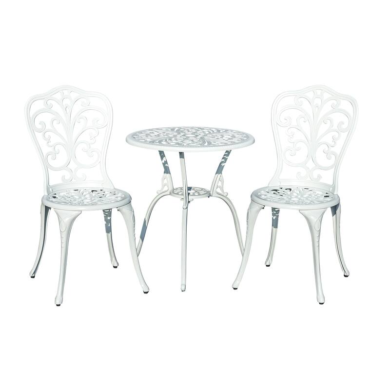 Classic Comfort White Cast Aluminium Bistro Set Bed Bath & Beyond