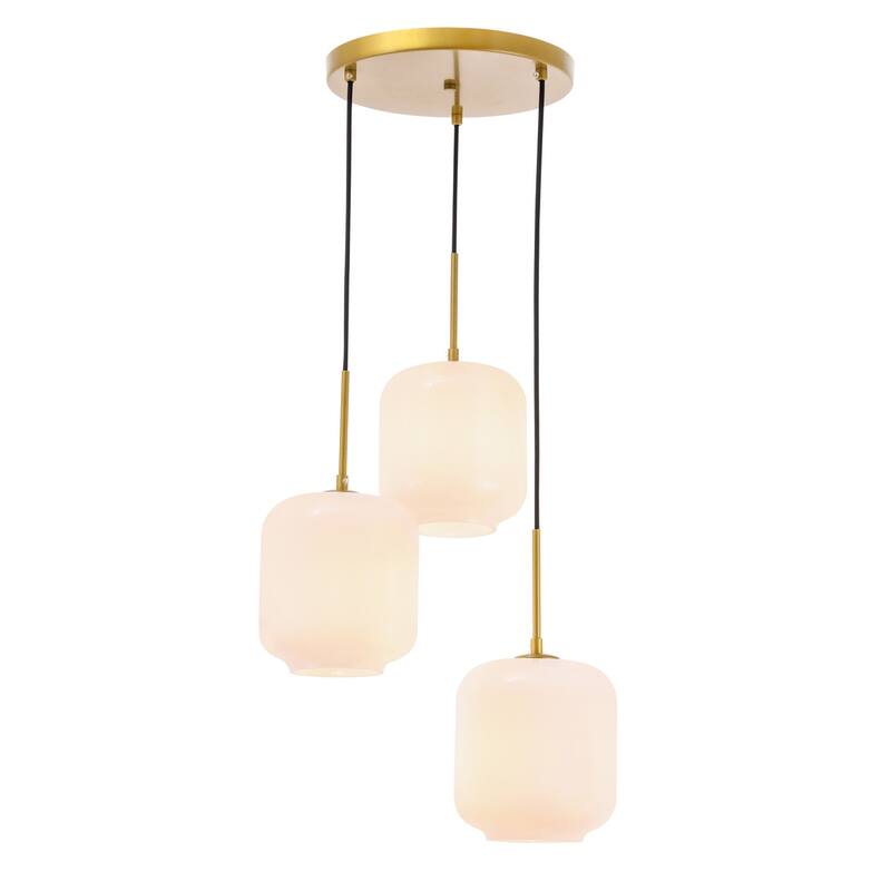Elegant Lighting Collier 3 Light 18" Wide Multi Light Pendant
