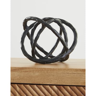 Signature Design by Ashley Barlee Black Sculpture (Set of 2) - 6.5" W x 8.88" D x 6.75" H