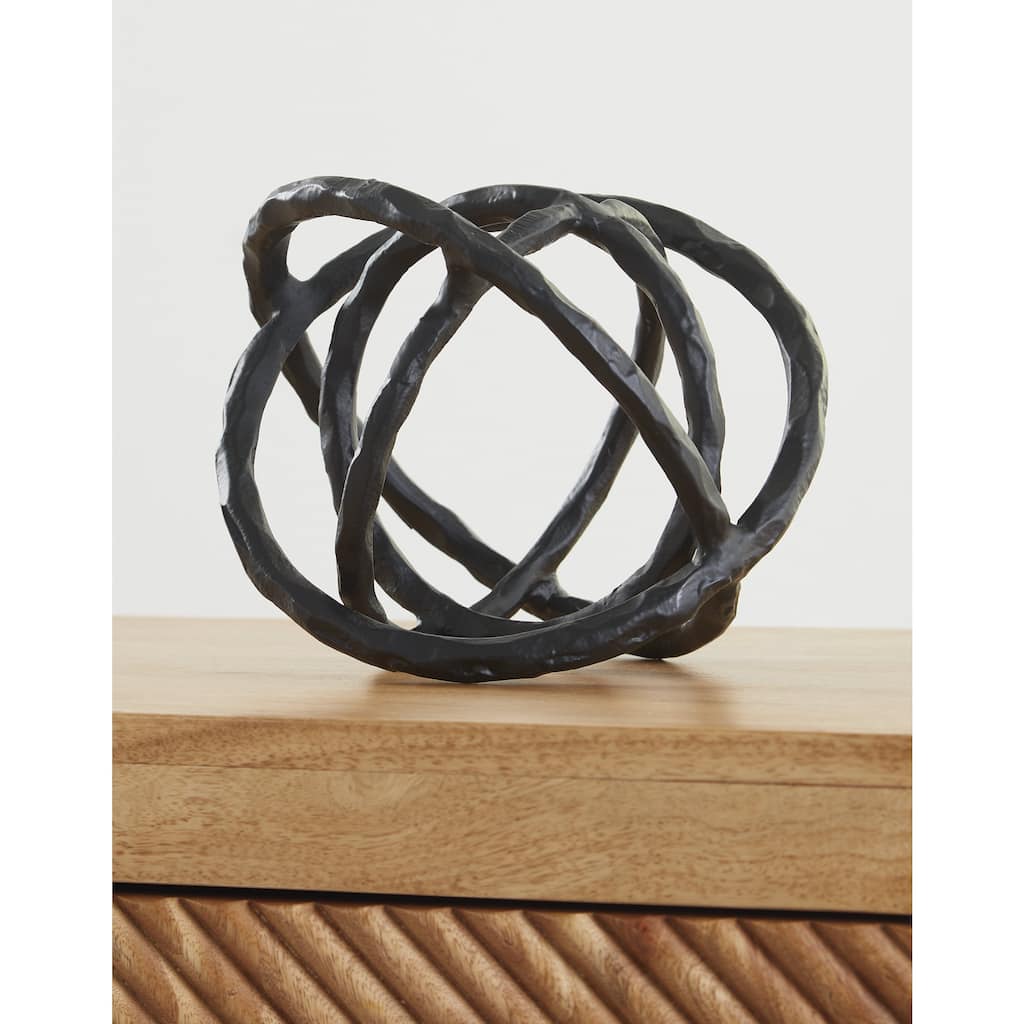 Signature Design by Ashley Barlee Black Sculpture (Set of 2) - 6.5" W x 8.88" D x 6.75" H