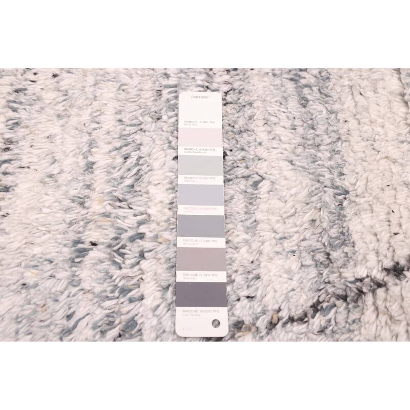 ECARPETGALLERY Hand-knotted Tangier Grey Wool Rug - 4'11 x 8'3