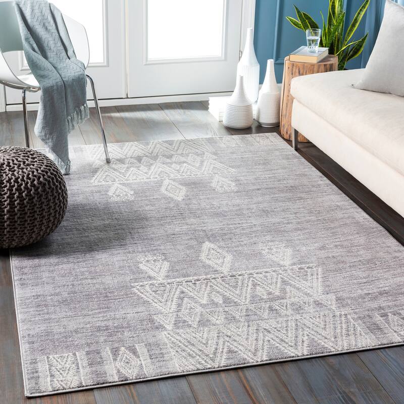 Livabliss Darius Distressed Bohemian Medallion Area Rug