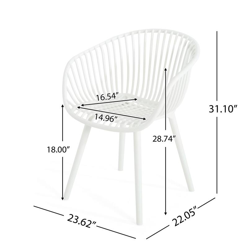 Santa Indoor/Outdoor Polypropelene Plastic Accent Chair (Set of 2) by Christopher Knight Home