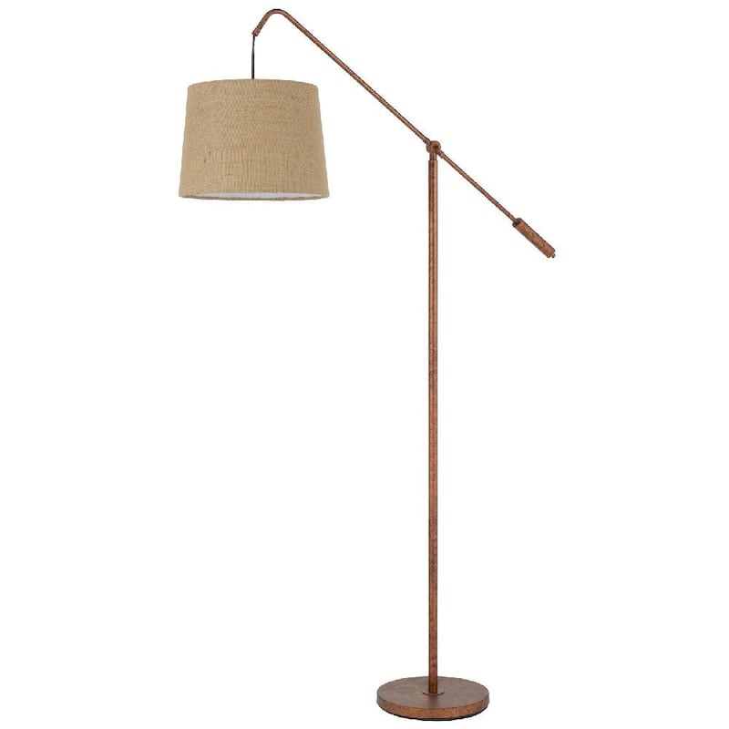 68 Inch Adjustable Arc Arm Metal Floor Lamp - 19 L X 14 W X 68 H Inches - Rustic Bronze