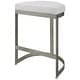 preview thumbnail 6 of 8, Uttermost Ivanna Backless Silver Counter Stool - 18"W x 26"H x 14.5"D