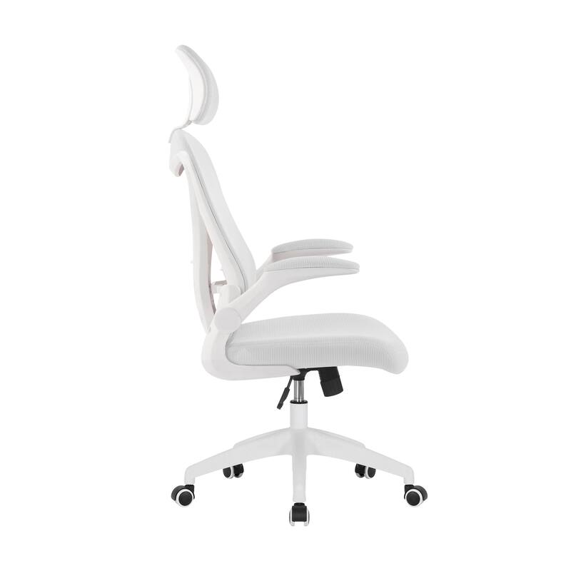 Porthos Home Raif Office Chair, Mesh Back, Central Tilt, Flip-up Armrests