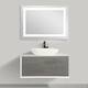 Backlit LED Illuminated Bathroom Anti-Fog Wall Mounted Mirror With Light And Dimmer