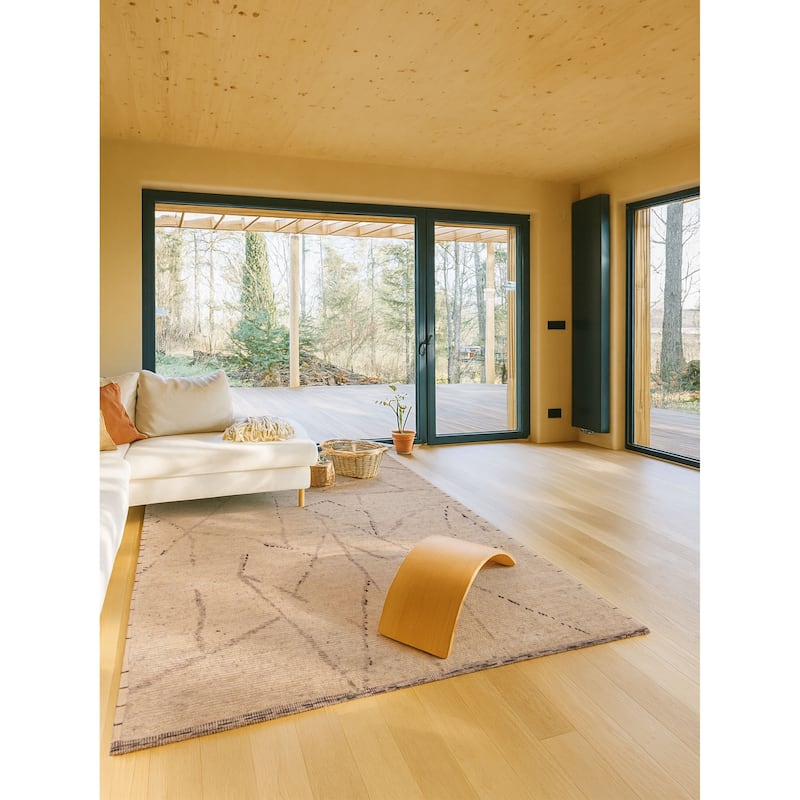 ECARPETGALLERY Hand-knotted Looma Cream Wool Rug - 7'10 x 9'11