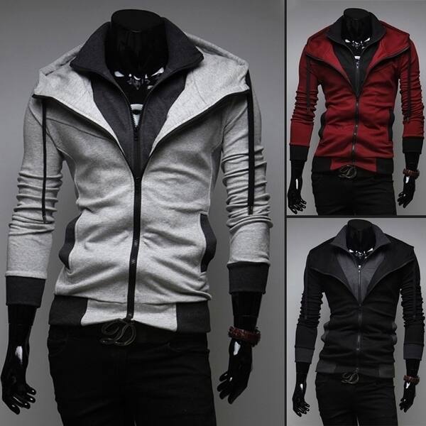 Shop Mens Hoodie Sweater Cardigan Casual Male Fashion Coat