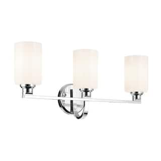 Kichler Lighting Gioe 24.25" 3-Light Vanity Light with Opal Glass in Chrome