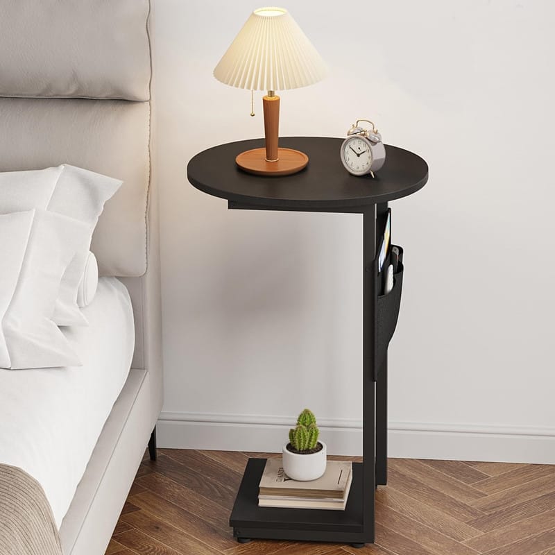 C Shaped End Table - 15.7"D x 12.6"W x 25.6"H