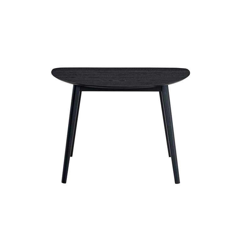 HomeRoots 43" Black Wood Dining Table - 43.00 in. x 30.00 in. x 39.00 in.