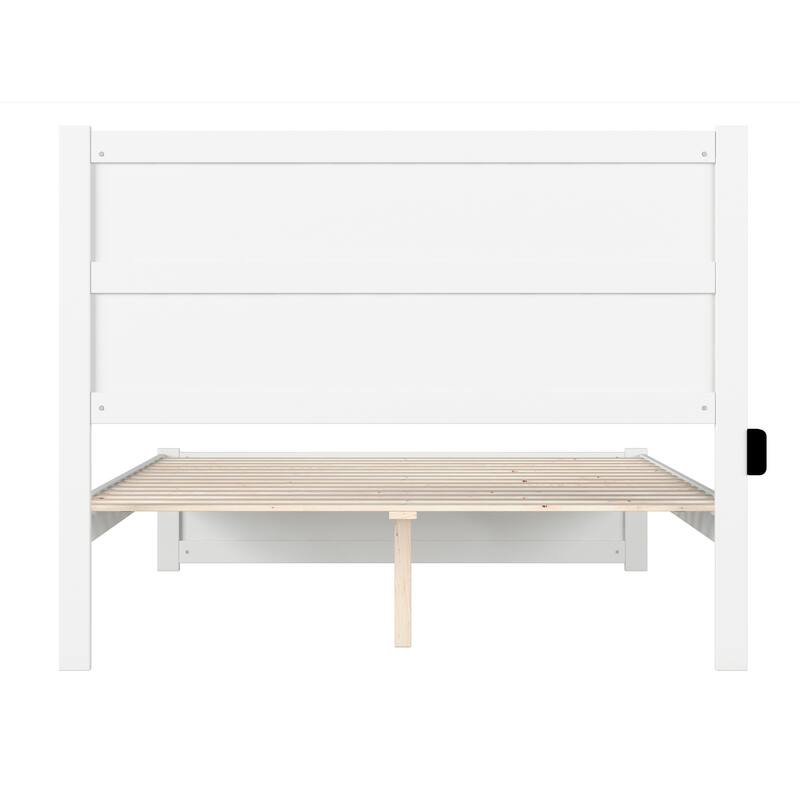 NoHo Queen Bed with Footboard in White