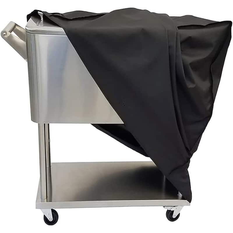 Waterproof Rolling Cooler Cover for 65-80 Quart Ice Chest - Patio Party Cart Protector - 34"Lx19"Wx31"H