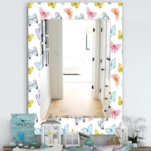 Designart 'Butterfly 1' Traditional Mirror - Printed Wall Mirror