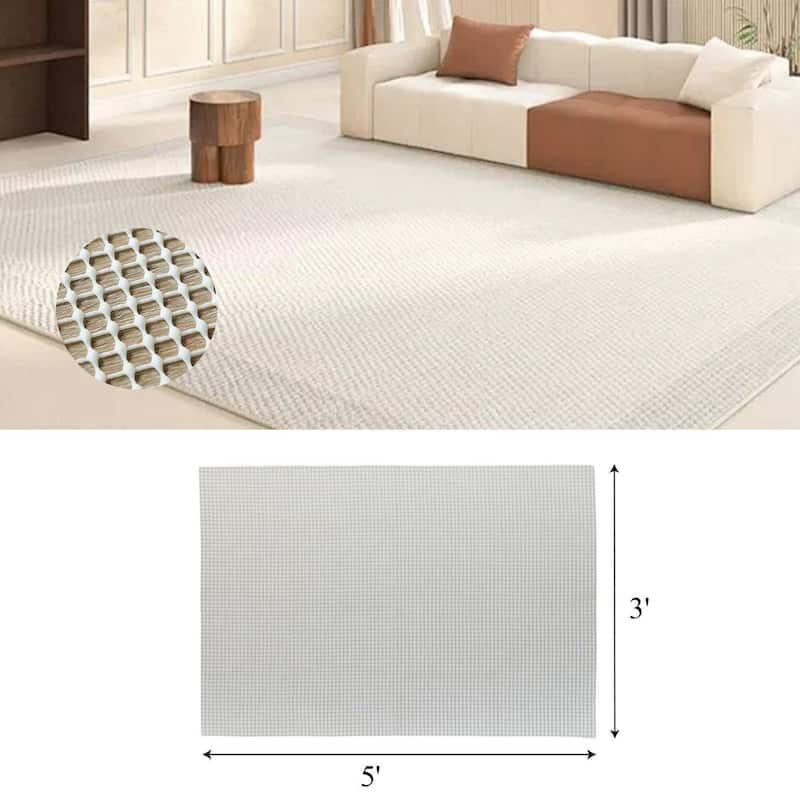 Non-Slip Gripper Mat Floor Protector Indoor Area Rug Pad - Beige