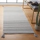 preview thumbnail 17 of 19, SAFAVIEH Handmade Montauk Caragh Stripe Cotton Flatweave Rug 2'3" x 8' Runner - Grey/Ivory - Runner