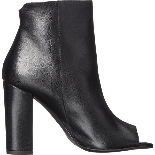 leather bootie heels