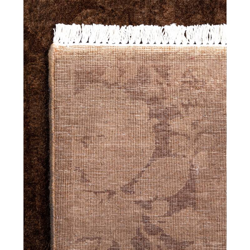 Overdyed One-of-a-Kind Hand-Knotted Runner Rug - Brown - 2' 8" x 11' 9"