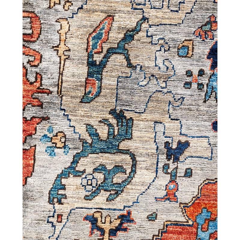 Serapi One-of-a-Kind Hand-Knotted Area Rug - Gray - 7' 11" x 9' 9"