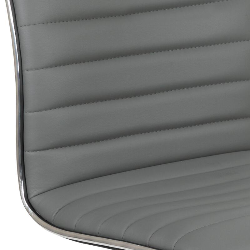 Low Back Designer Armless Ribbed Swivel Task Office Chair
