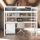 preview thumbnail 17 of 30, Wood Twin Size Loft Bed with Desk,Blackboard,Storage Box,Open Shelf and 3 Drawers for Kids or Teens White