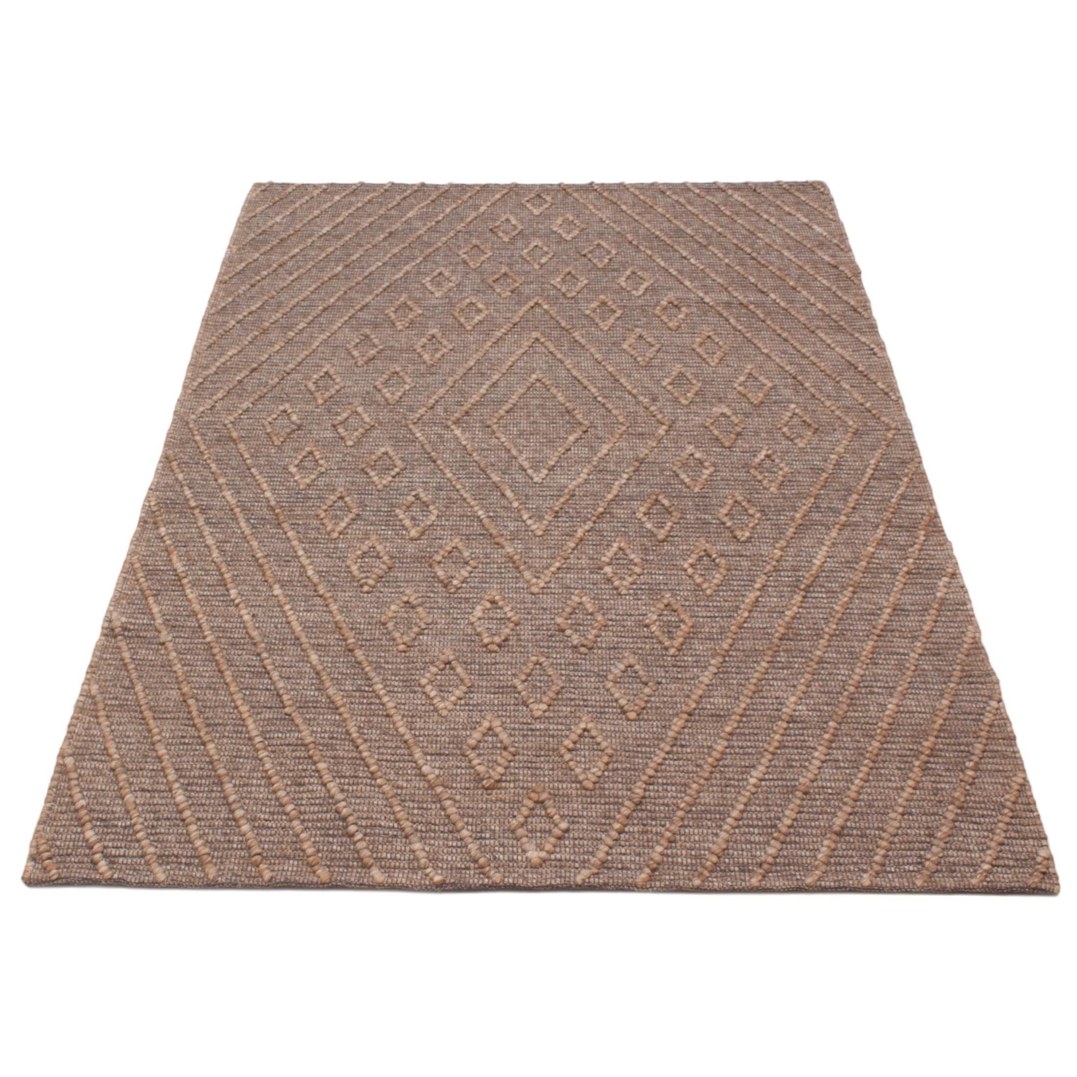 ECARPETGALLERY Braid weave Sienna Brown Wool Rug 6'2 x 8'9 Bed Bath