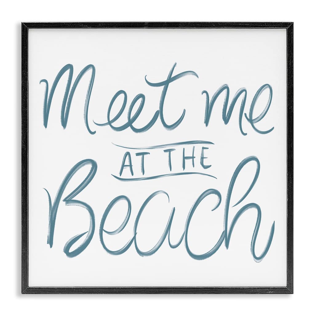 Stupell Minimal Meet At Beach Framed Giclee Art Design By SunDance Group