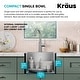 preview thumbnail 7 of 22, KRAUS Kore Workstation Drop-In Stainless Steel Kitchen Sink