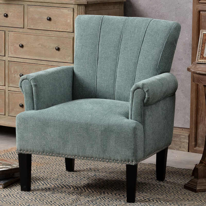 Accent Rivet Tufted Polyester Armchair