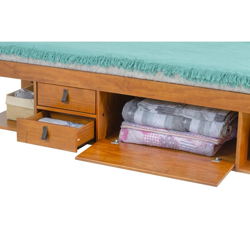Copper Grove Rivne Storage Platform Bed with Drawers and Shelves