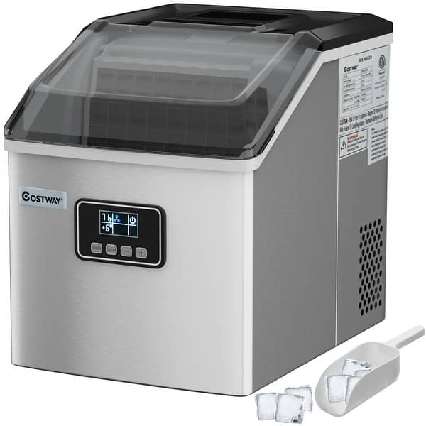 Costway Stainless Steel Ice Maker Machine Countertop 48Lbs/24H - On Sale -  Bed Bath & Beyond - 33834114